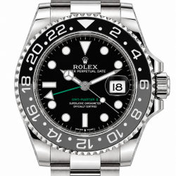 Unworn Rolex GMT Master II "BRUCE WAYNE" 126710GRNR Black Dial